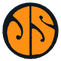 Jared Sylvia circular logo with stylized JS lettering in orange and black