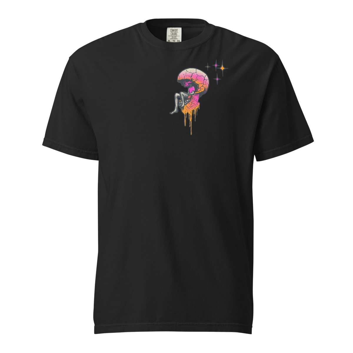 Specimen 03 Internal Passenger — front view, surreal dark graphic tee, black